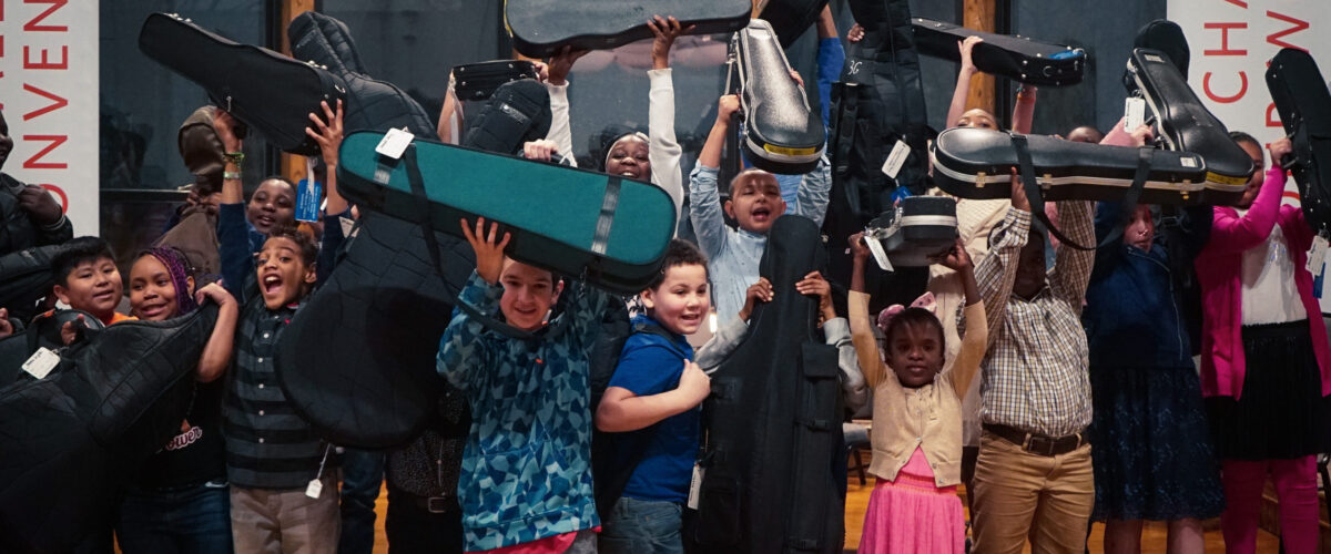 New students receive instruments