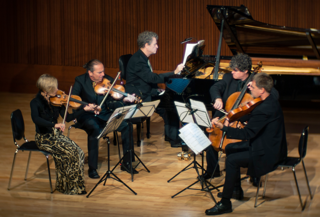 The group of musicians playing