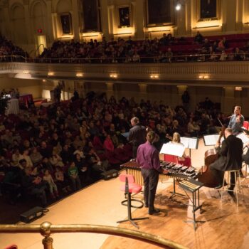 Family concert photo Worcester Chamber Music Society performs a family concert in Mechanics Hall