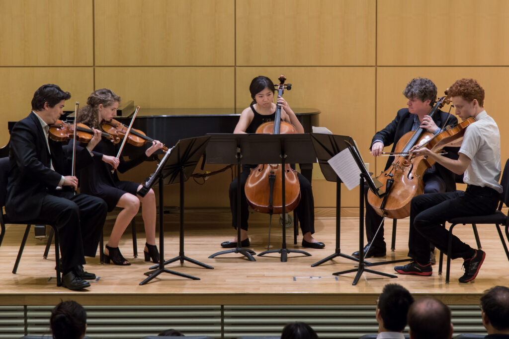 David's Quintet chamber music string quintet at ChamberFest Intensive Workshop. The 2024 location is at Clark University